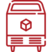 a red line icon of an ice machine